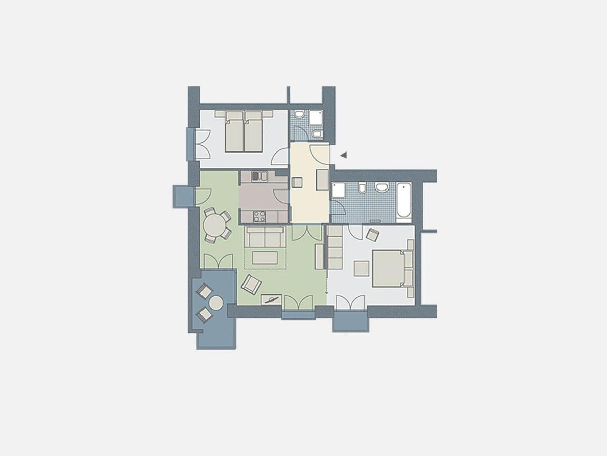 Kaiservillen - Mit 2 Schlafzimmern Und Balkon D202